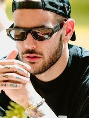 Gucci GG1134S 002 Sunglasses Black Rectangle Frame, Grey Lenses